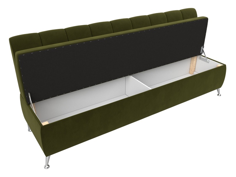 Диван кухонный прямой Кантри, Микровельвет, Зеленый