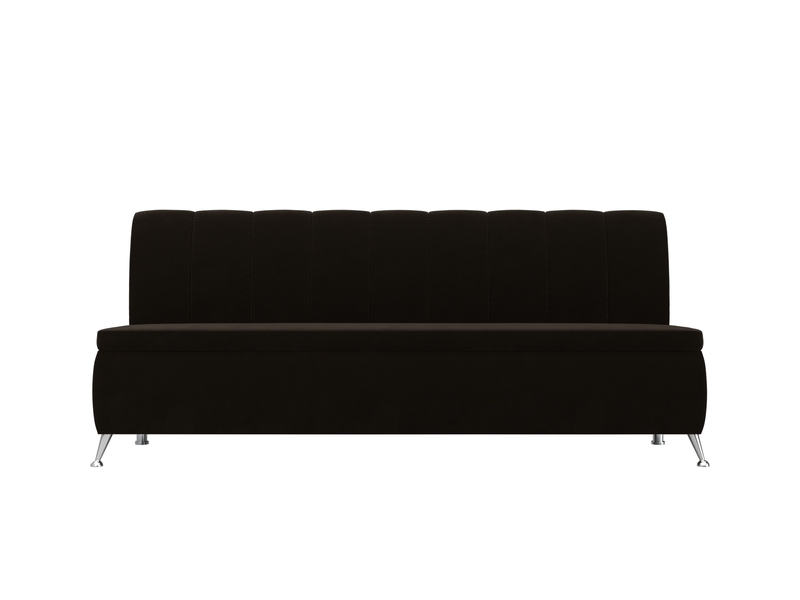 Диван кухонный прямой Кантри, Микровельвет, Коричневый