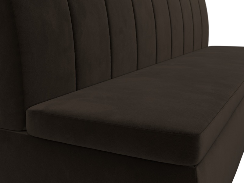 Диван кухонный прямой Кантри, Микровельвет, Коричневый