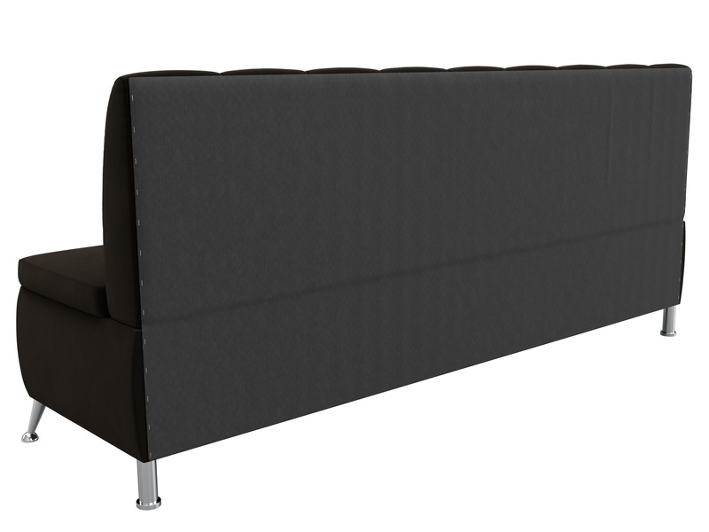 Диван кухонный прямой Кантри, Микровельвет, Коричневый