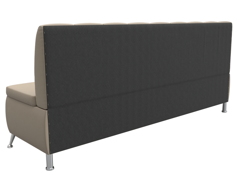 Диван кухонный прямой Кантри, Экокожа, Бежевый