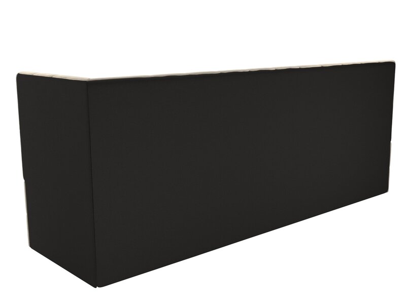 Диван кухонный прямой Бриз с углом справа, Микровельвет, Бежевый