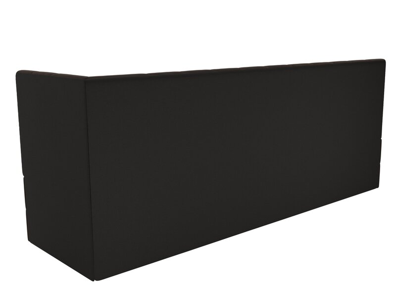 Диван кухонный прямой Бриз с углом справа, Микровельвет, Коричневый