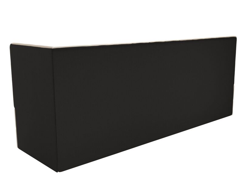 Диван кухонный прямой Бриз с углом справа, Экокожа, Бежевый