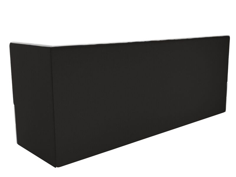 Диван кухонный прямой Бриз с углом справа, Экокожа, Белый