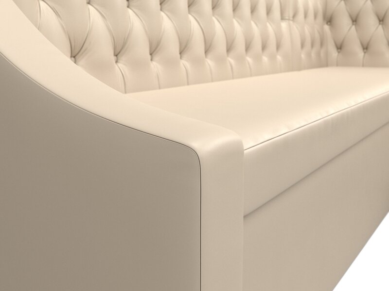 Диван кухонный угловой Мерлин правый угол, Экокожа, Бежевый