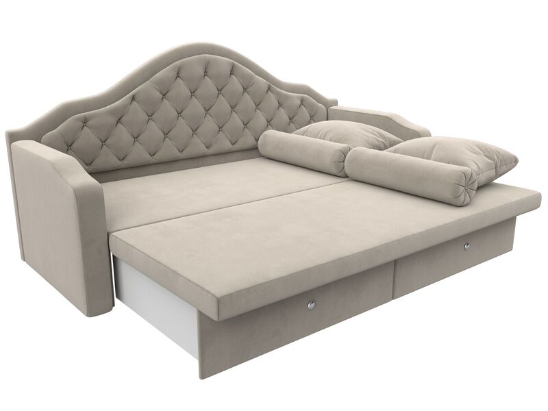 Диван детский прямой Сойер, Микровельвет, Бежевый