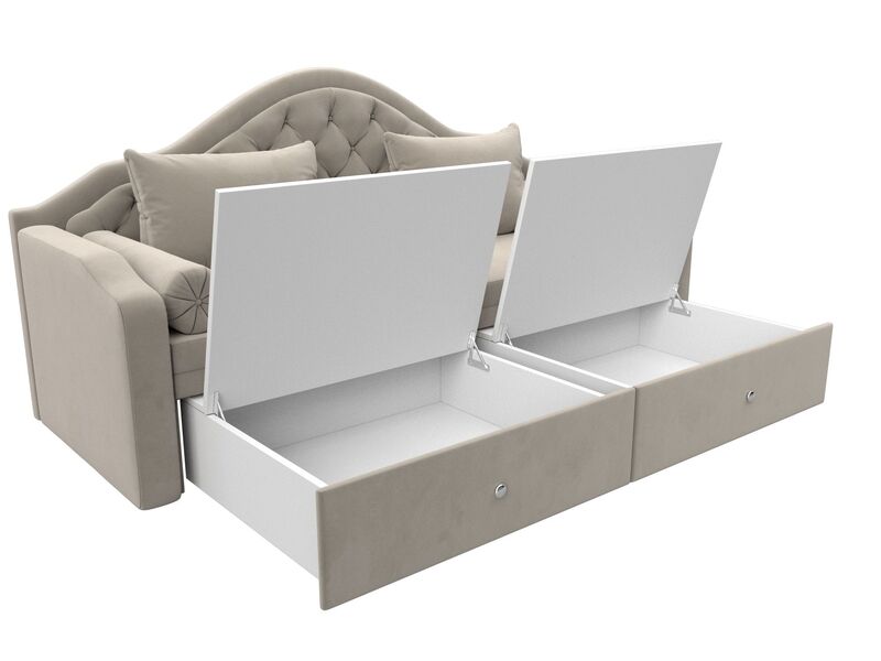 Диван детский прямой Сойер, Микровельвет, Бежевый