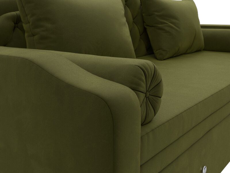 Диван детский прямой Сойер, Микровельвет, Зеленый