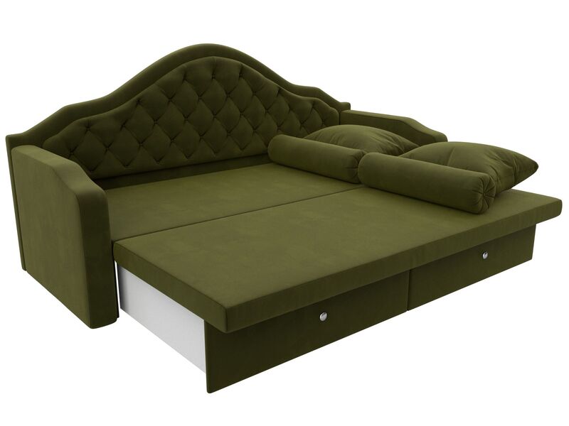 Диван детский прямой Сойер, Микровельвет, Зеленый