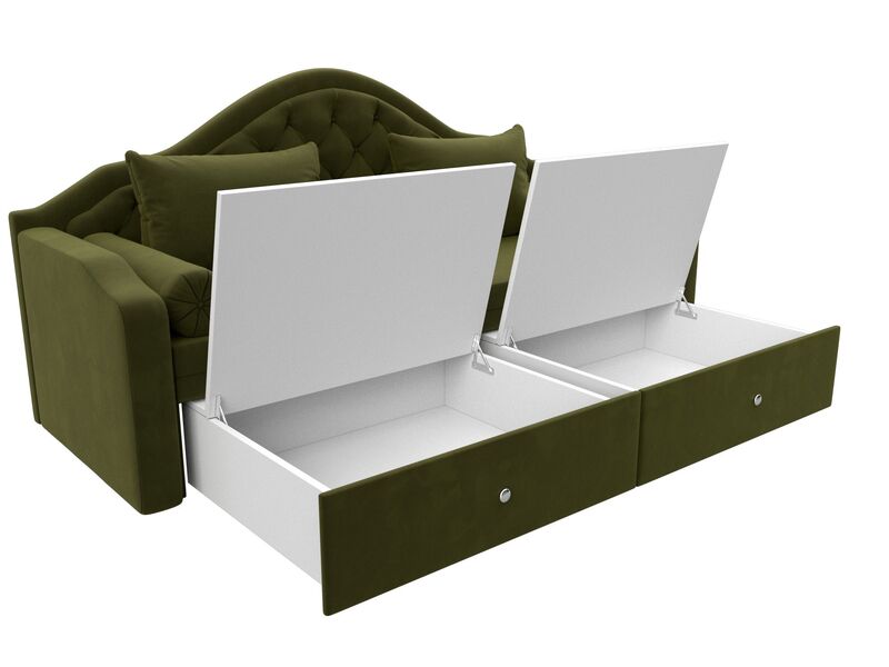 Диван детский прямой Сойер, Микровельвет, Зеленый