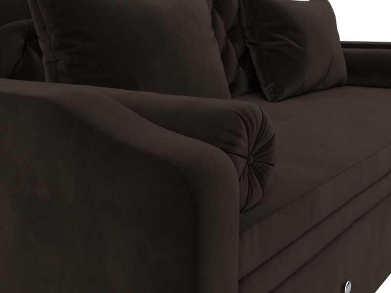 Диван детский прямой Сойер, Микровельвет, Коричневый