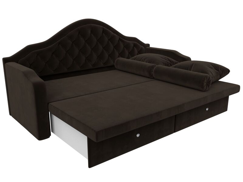 Диван детский прямой Сойер, Микровельвет, Коричневый