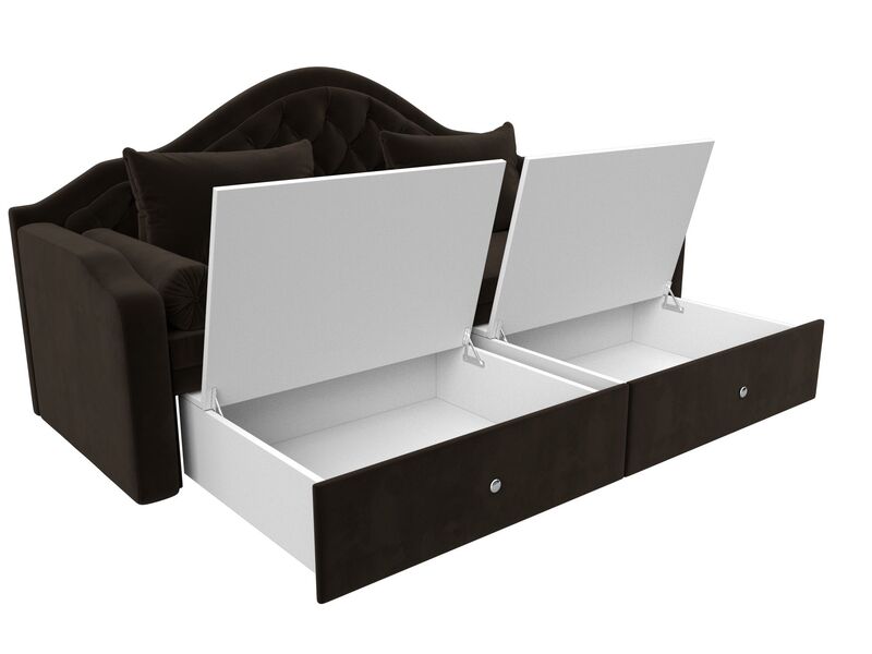 Диван детский прямой Сойер, Микровельвет, Коричневый