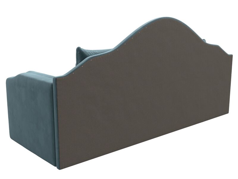 Диван детский прямой Сойер, Велюр, SEVEN 113 бирюзовый