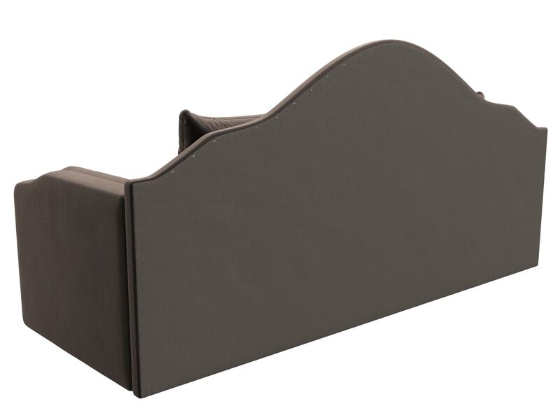 Диван детский прямой Сойер, Велюр, SEVEN 727 коричневый