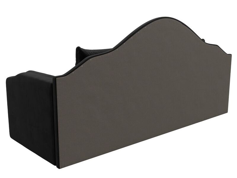 Диван детский прямой Сойер, Велюр, SEVEN 35 черный