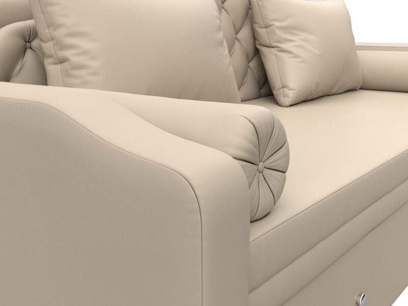 Диван детский прямой Сойер, Экокожа, Бежевый