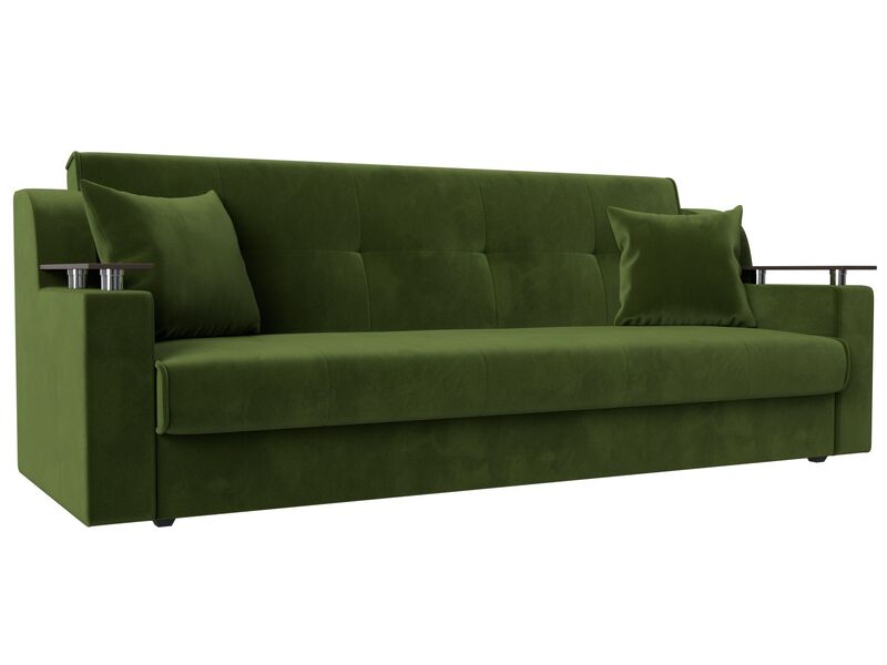 Диван-книжка Сенатор, Микровельвет, Зеленый