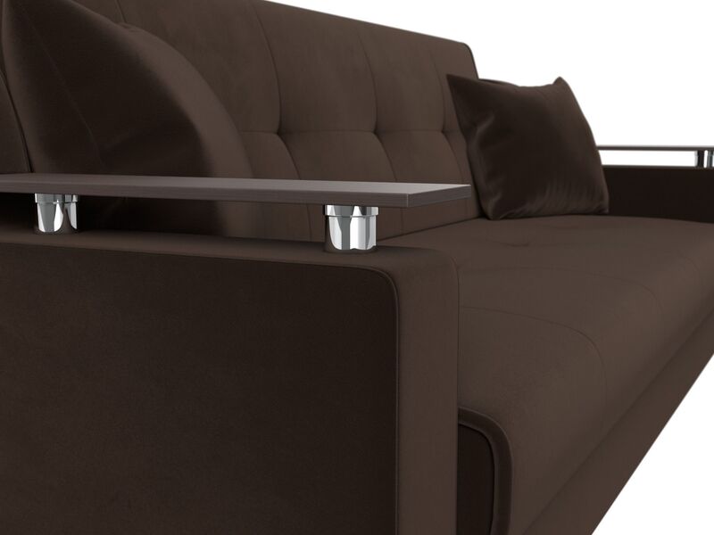 Диван-книжка Сенатор, Микровельвет, Коричневый