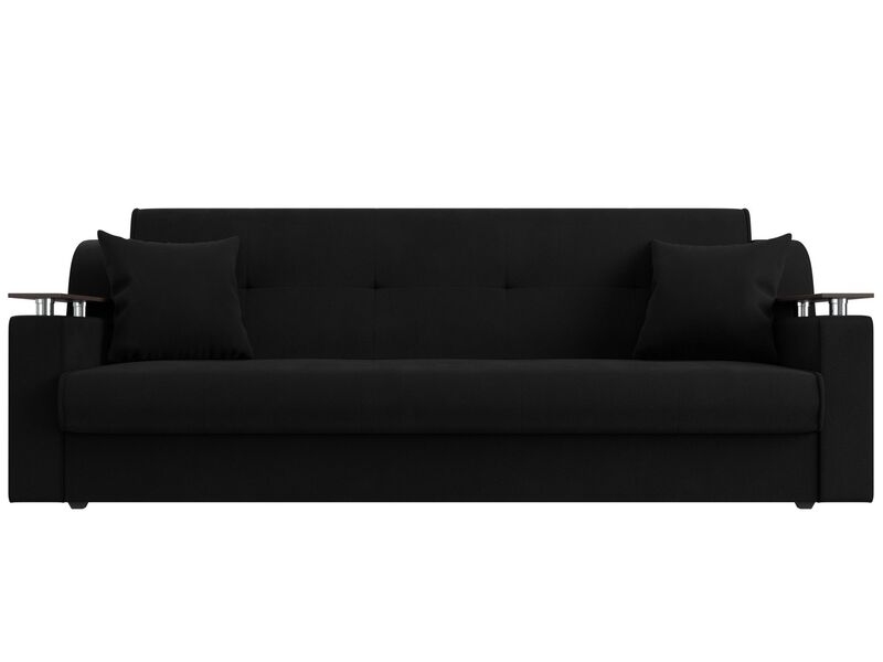 Диван-книжка Сенатор, Микровельвет, Черный