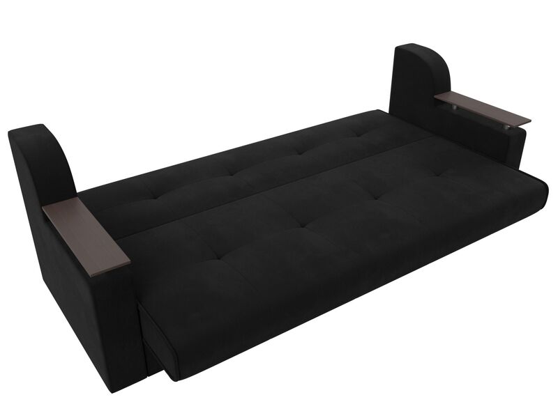 Диван-книжка Сенатор, Микровельвет, Черный