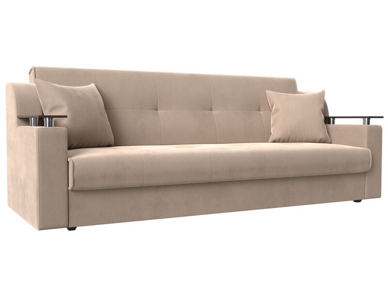 Диван-книжка Сенатор, Велюр, SEVEN 729 бежевый