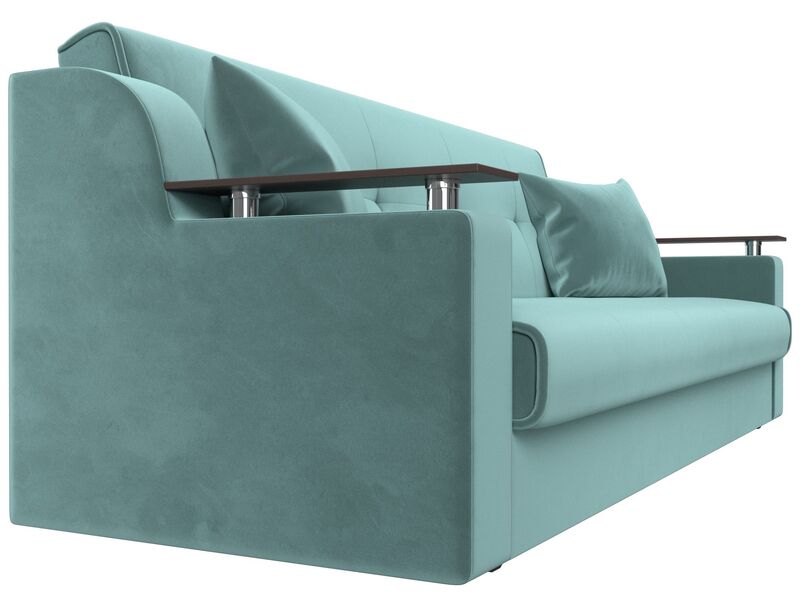 Диван-книжка Сенатор, Велюр, SEVEN 113 бирюзовый