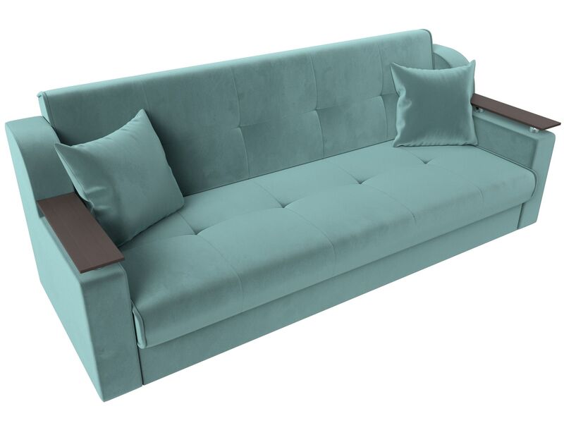 Диван-книжка Сенатор, Велюр, SEVEN 113 бирюзовый