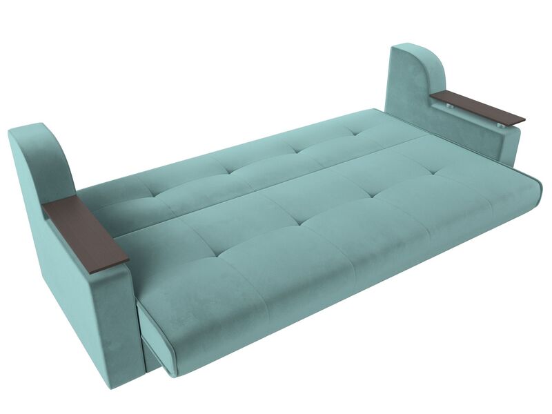 Диван-книжка Сенатор, Велюр, SEVEN 113 бирюзовый