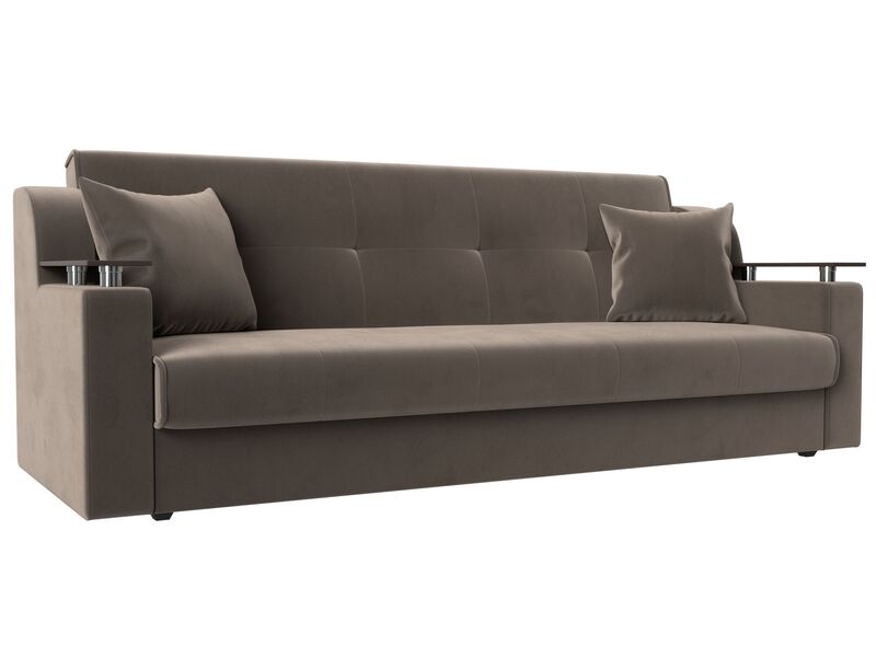 Диван-книжка Сенатор, Велюр, SEVEN 727 коричневый