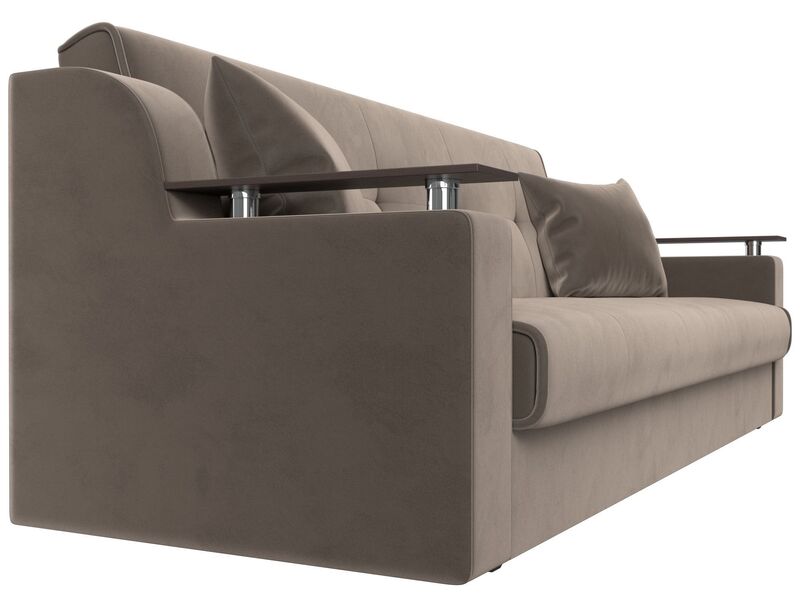 Диван-книжка Сенатор, Велюр, SEVEN 727 коричневый