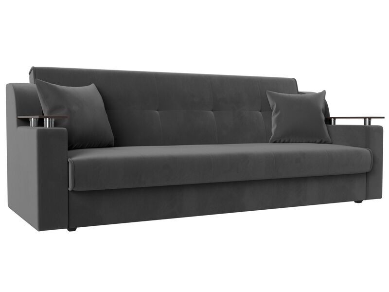 Диван-книжка Сенатор, Велюр, SEVEN 17 серый