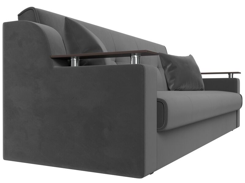 Диван-книжка Сенатор, Велюр, SEVEN 17 серый