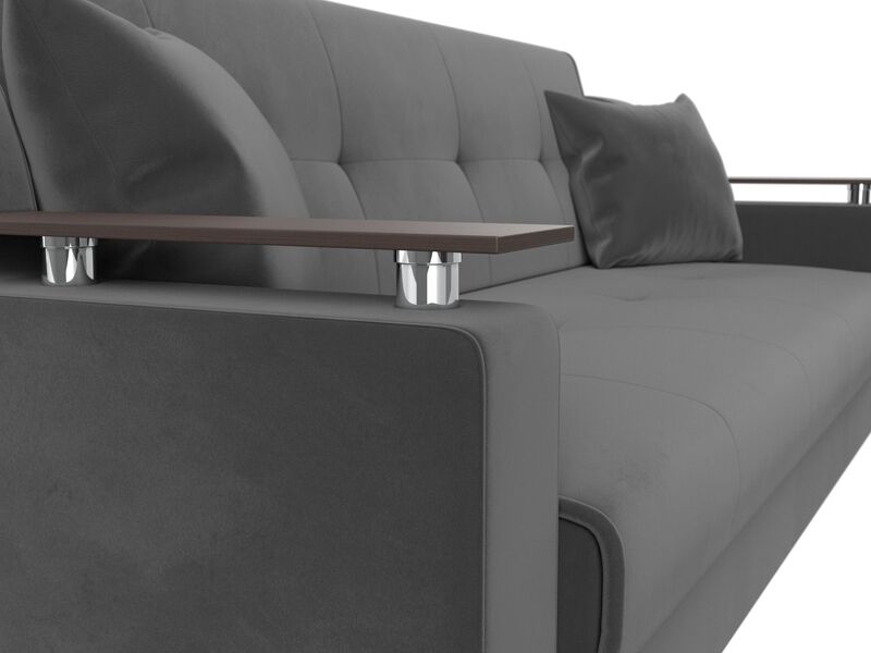 Диван-книжка Сенатор, Велюр, SEVEN 17 серый