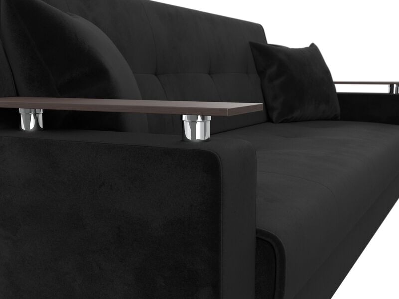 Диван-книжка Сенатор, Велюр, SEVEN 35 черный