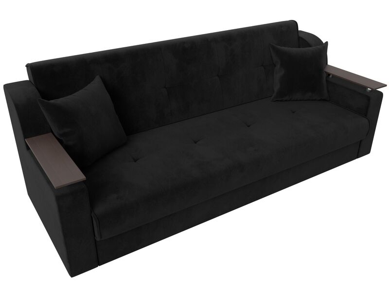 Диван-книжка Сенатор, Велюр, SEVEN 35 черный