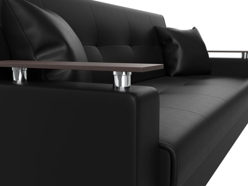 Диван-книжка Сенатор, Экокожа, Черный