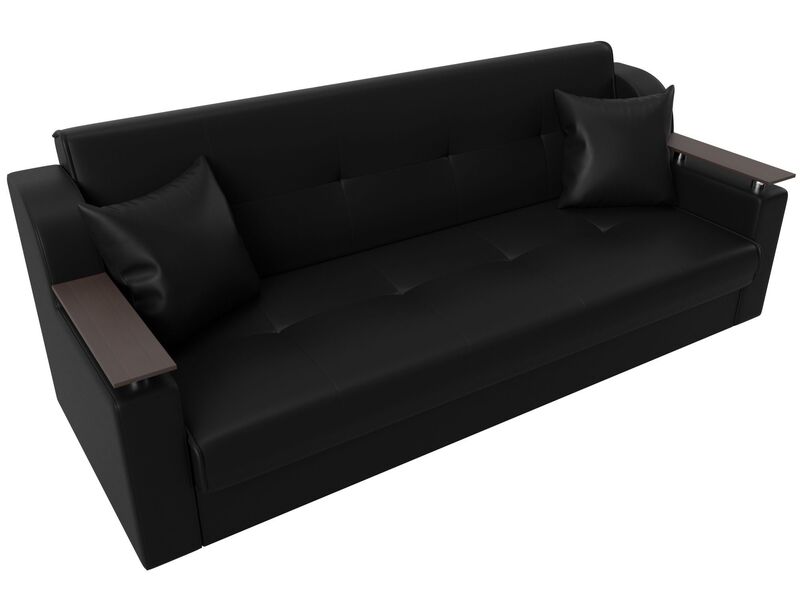 Диван-книжка Сенатор, Экокожа, Черный