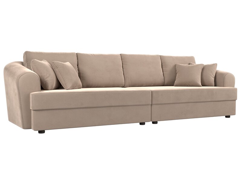 Диван прямой Милтон, Велюр, SEVEN 729 бежевый