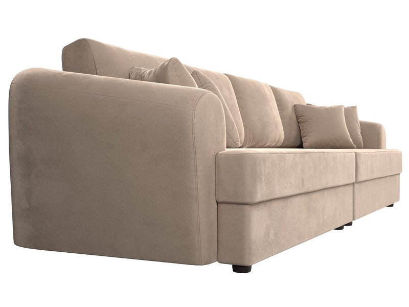 Диван прямой Милтон, Велюр, SEVEN 729 бежевый
