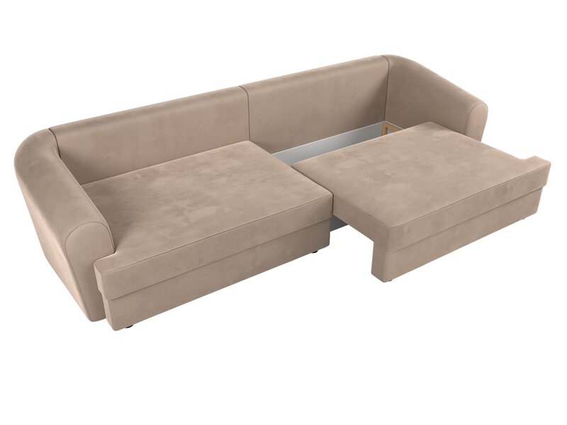 Диван прямой Милтон, Велюр, SEVEN 729 бежевый