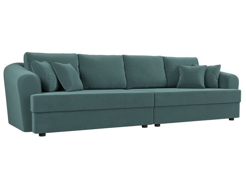 Диван прямой Милтон, Велюр, SEVEN 113 бирюзовый