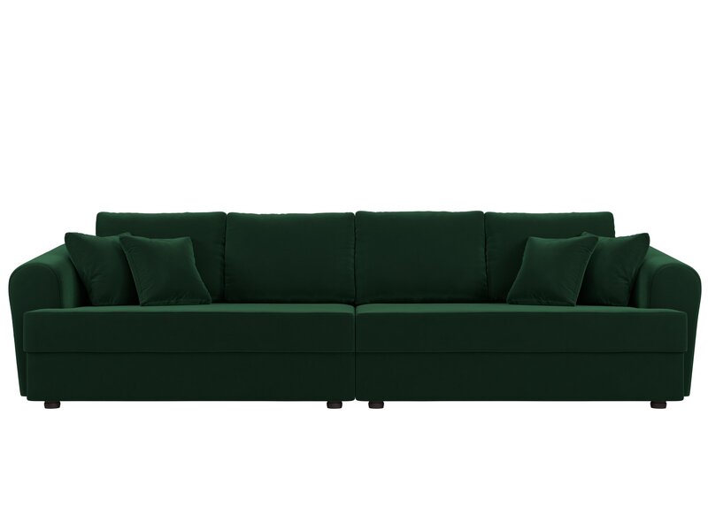 Диван прямой Милтон, Велюр, SEVEN 626 зеленый