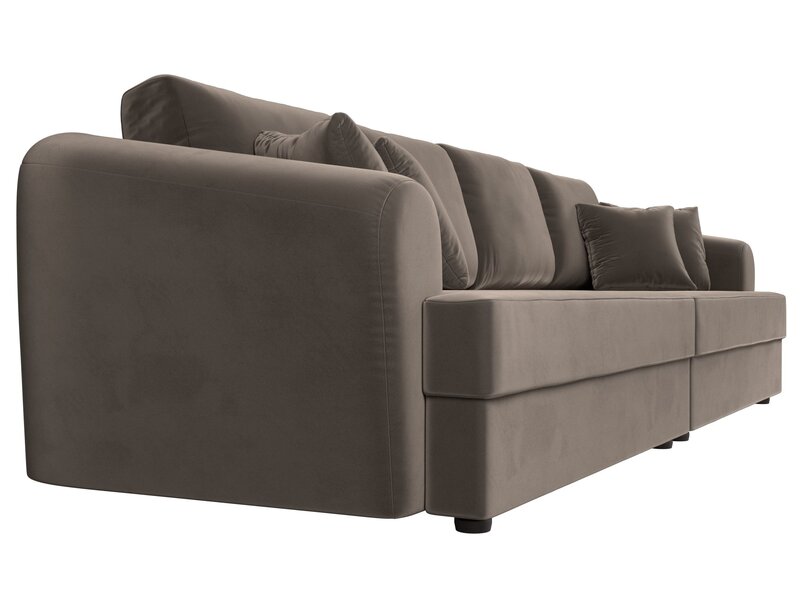 Диван прямой Милтон, Велюр, SEVEN 727 коричневый