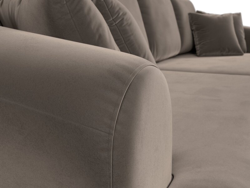 Диван прямой Милтон, Велюр, SEVEN 727 коричневый