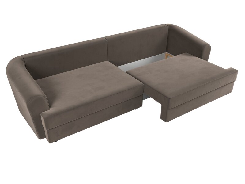 Диван прямой Милтон, Велюр, SEVEN 727 коричневый