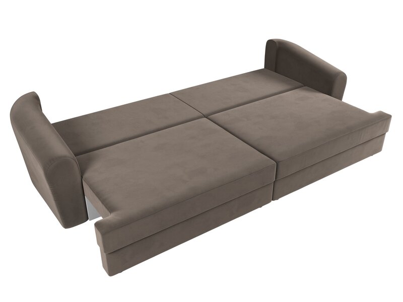 Диван прямой Милтон, Велюр, SEVEN 727 коричневый