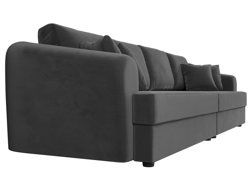 Диван прямой Милтон, Велюр, SEVEN 17 серый