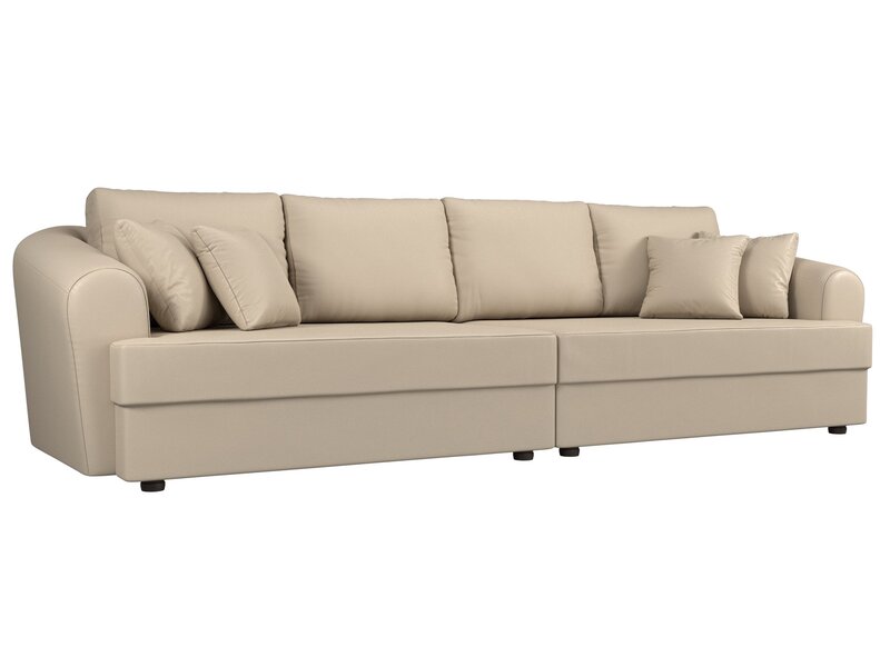 Диван прямой Милтон, Экокожа, Бежевый